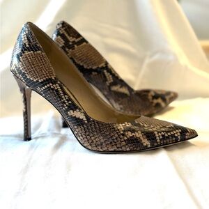Sam Edelman Hazel - Brown Snakeskin Heels 8.5